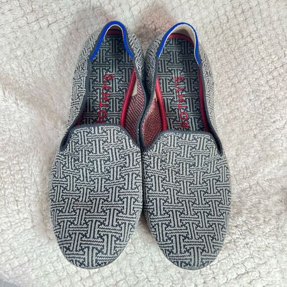 Rothy’s women’s charcoal grid round toe loafer size 8.5 - Picture 5 of 12